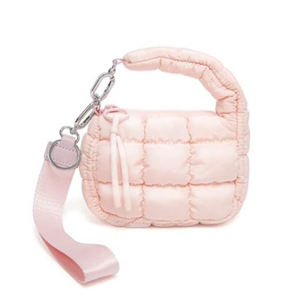 Women's Cute Mini Quilted Wristlet Gift Pouch Puffer Evening Bag